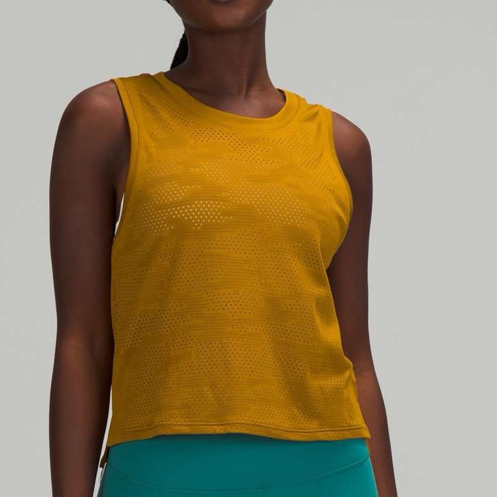 Lululemon Train to Be Tank Top *Camo Dot Camo Gold Spice